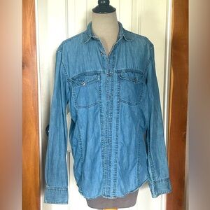 Womens Blue Denim Shirt